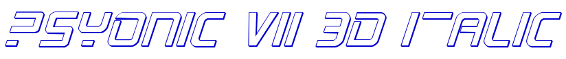 PsYonic VII 3D Italic लिपि